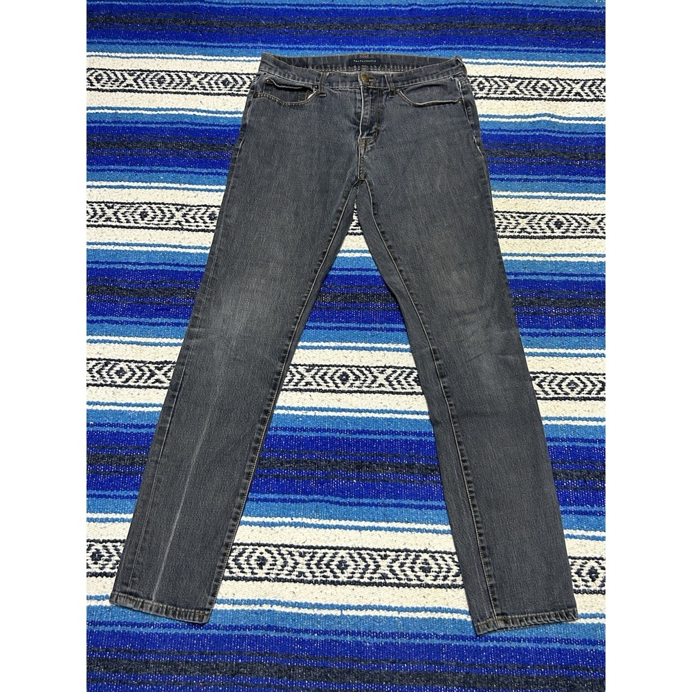 Aeropostale Skinny Jeans Mens 32x34 Gray Black Denim Stretch 5 Pocket